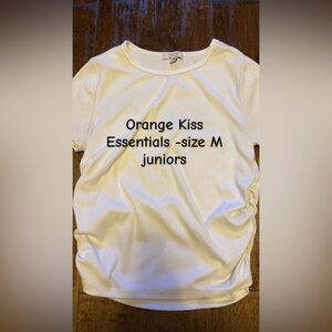 White scrunched t-shirt